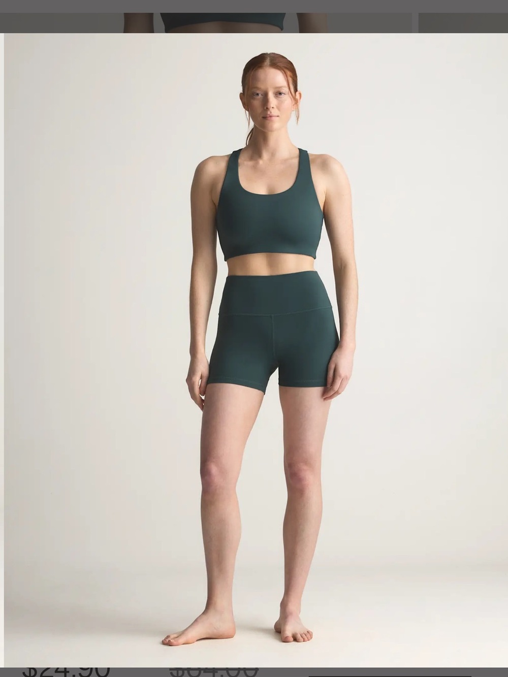 Quince Workout Shorts 4 inch in Forest Green